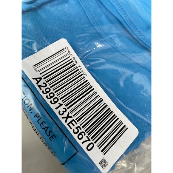 Belle by Kim Gravel Primabelle Knit Henley Top Womens XL Ocean Reef Cotton NEW - Picture 2 of 7